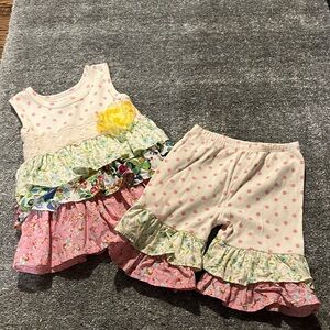 2 piece floral outfit